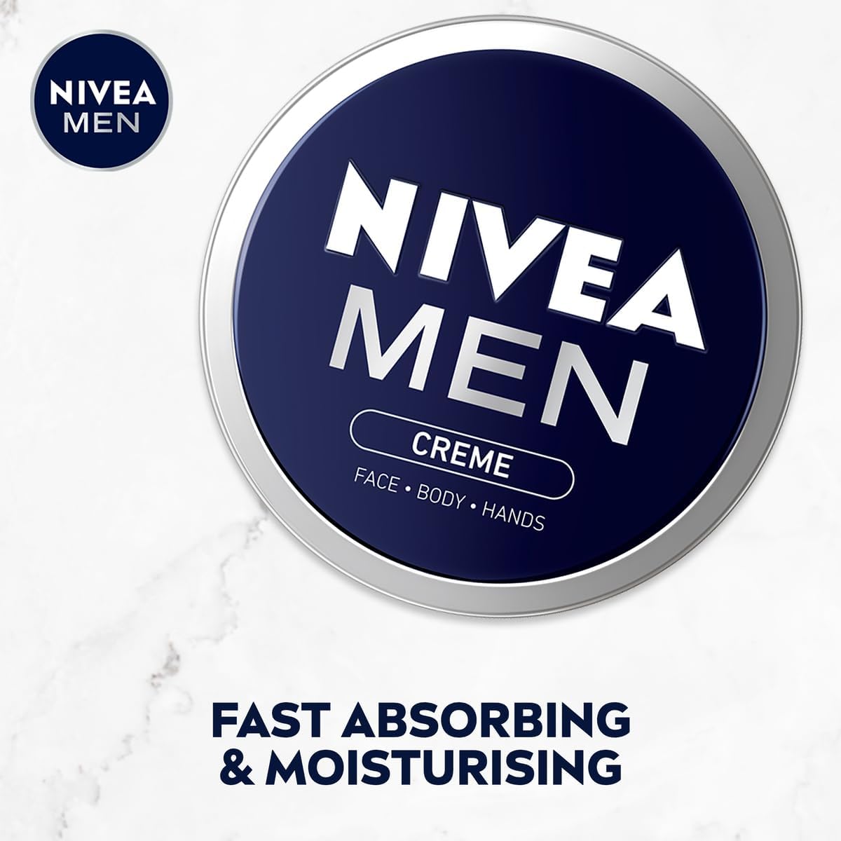 NIVEA MEN Face Body & Hands Cream Moisturising Tin 75ml