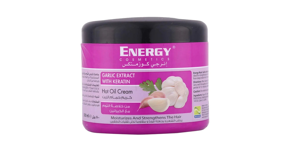Energy Cosmetics Hot Oil Cream with Garlic Extract and Keratin 500 ml