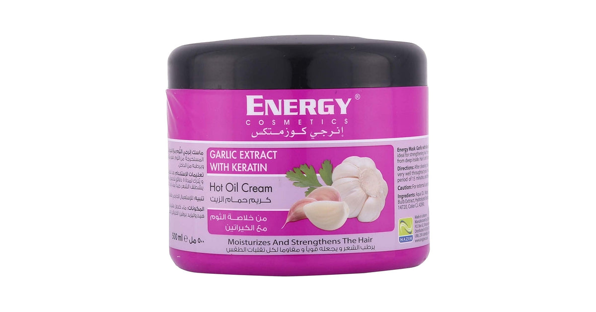 Energy Cosmetics Hot Oil Cream with Garlic Extract and Keratin 500 ml