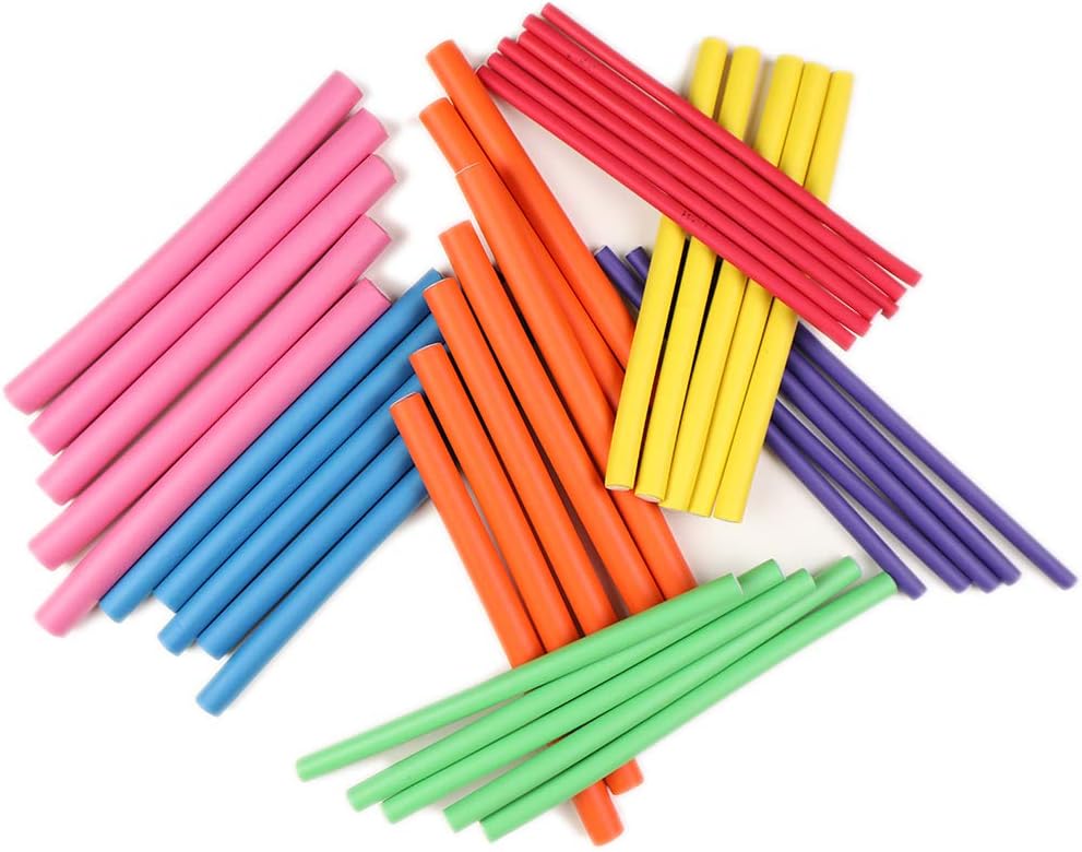 10 Pcs Flexible Curling Rods Twist Foam Hair Rollers 0.3in