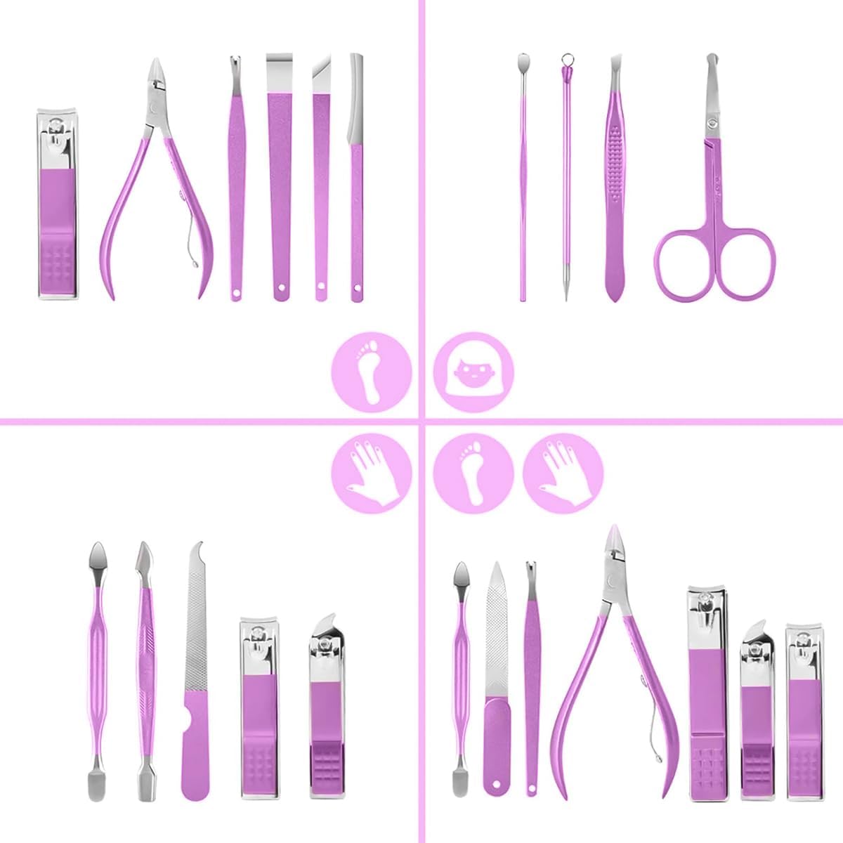 Abou Yousef 16 Piece Manicure Pedicure Nail Care Set