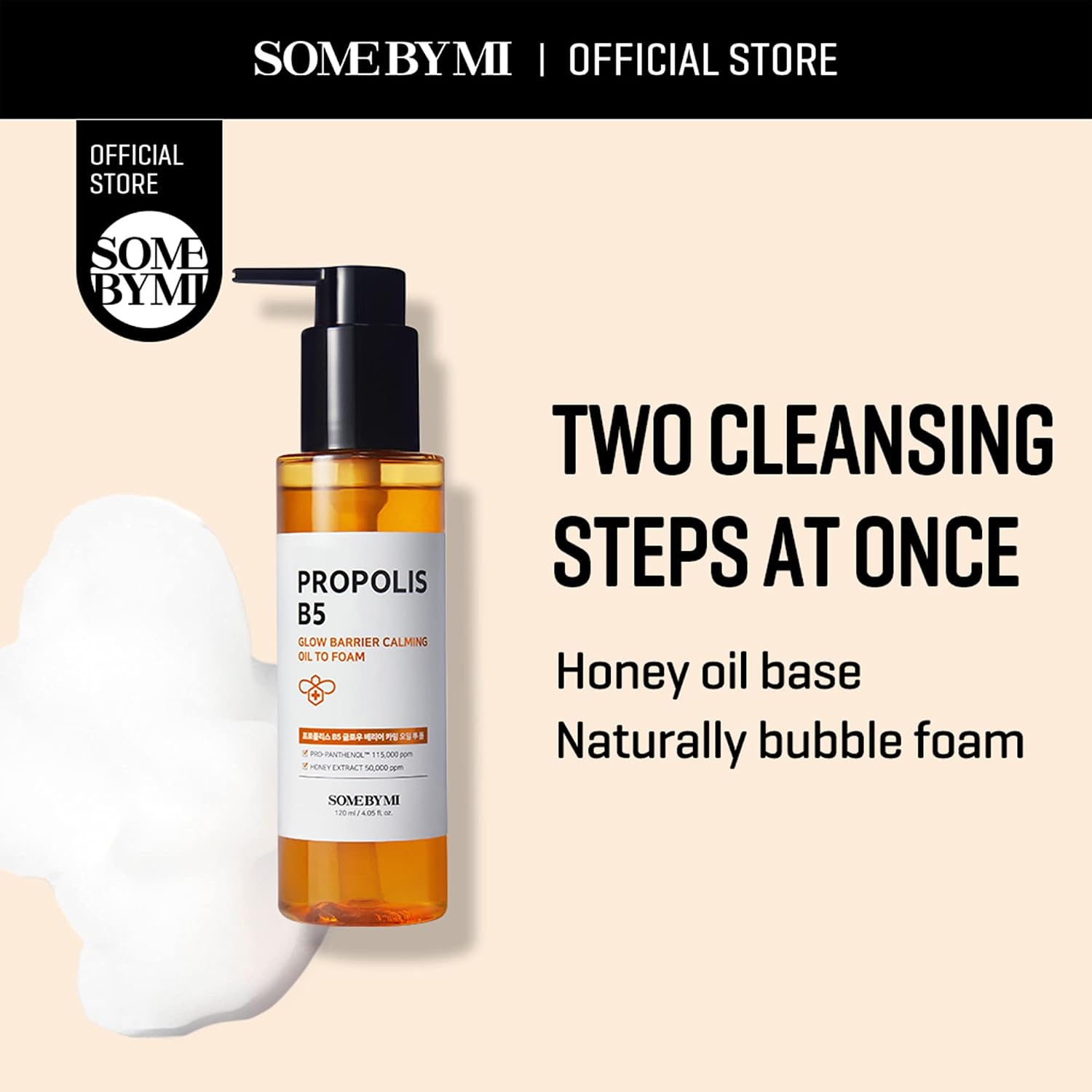 Some By Mi Propolis B5 Glow Barrier Calming Oil to Foam