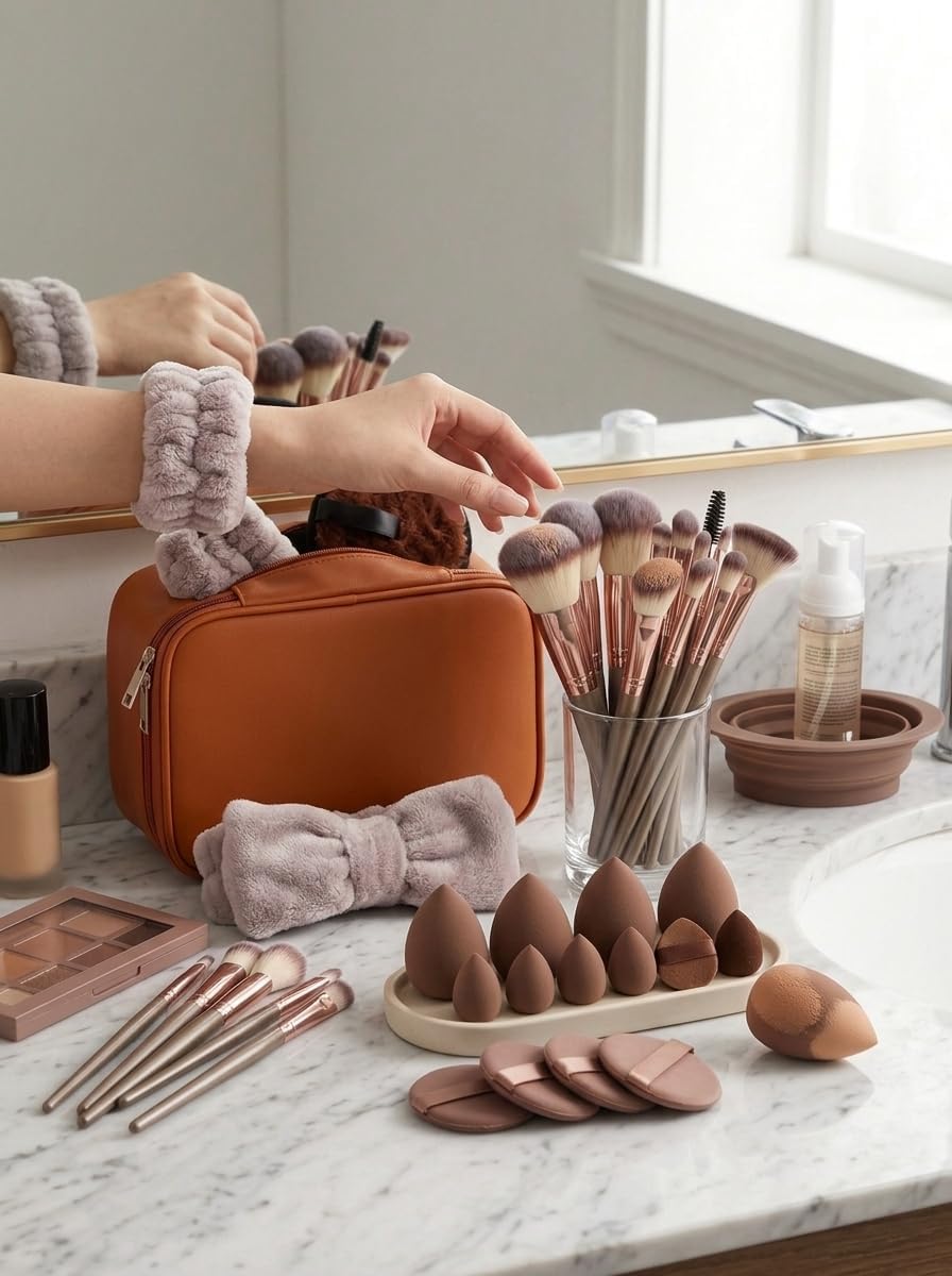 Professional Makeup Brush Set – Complete Face & Eye Brushes