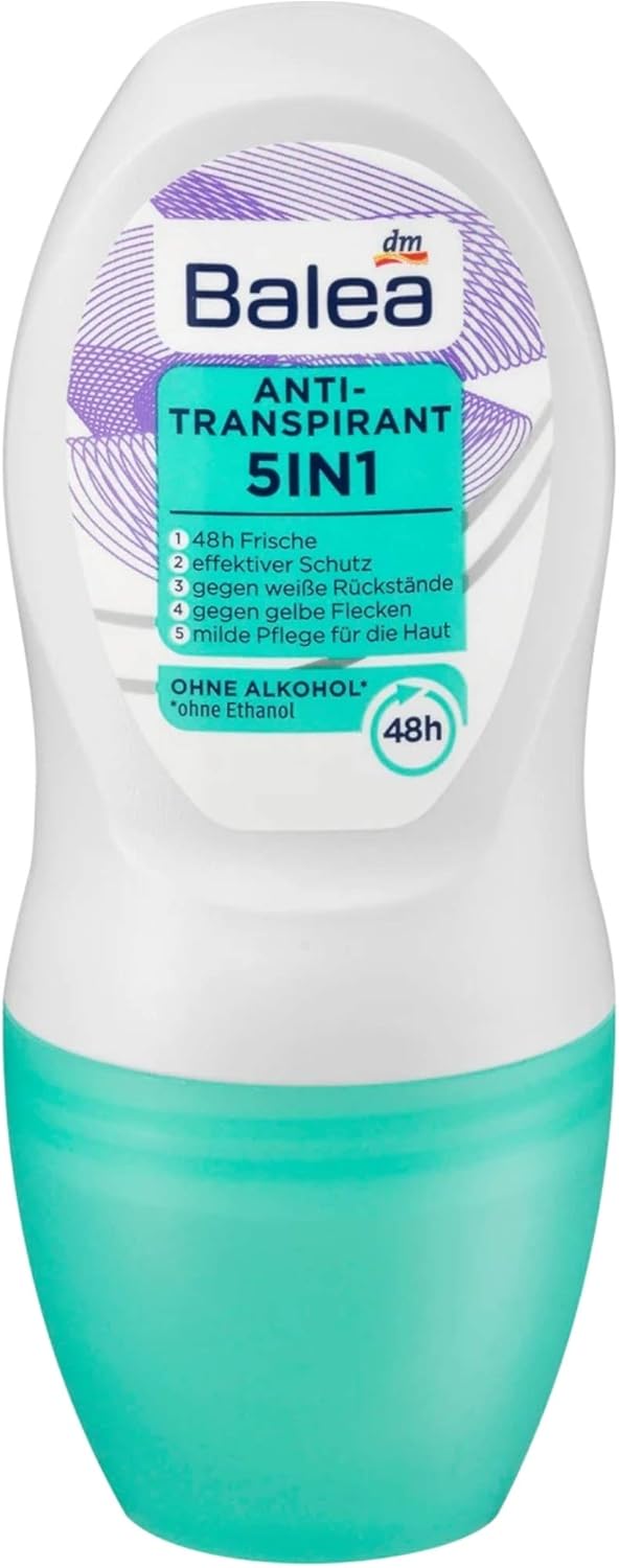 Balea Deodorant Roll On Antiperspirant 5in1 50 ml