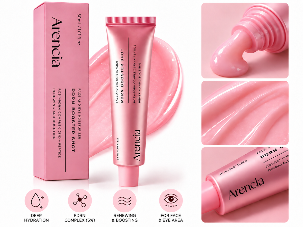 Arencia PDRN Booster Shot Serum Rosy-PDRN & Peptides for Glowy Healthy Skin 30ml