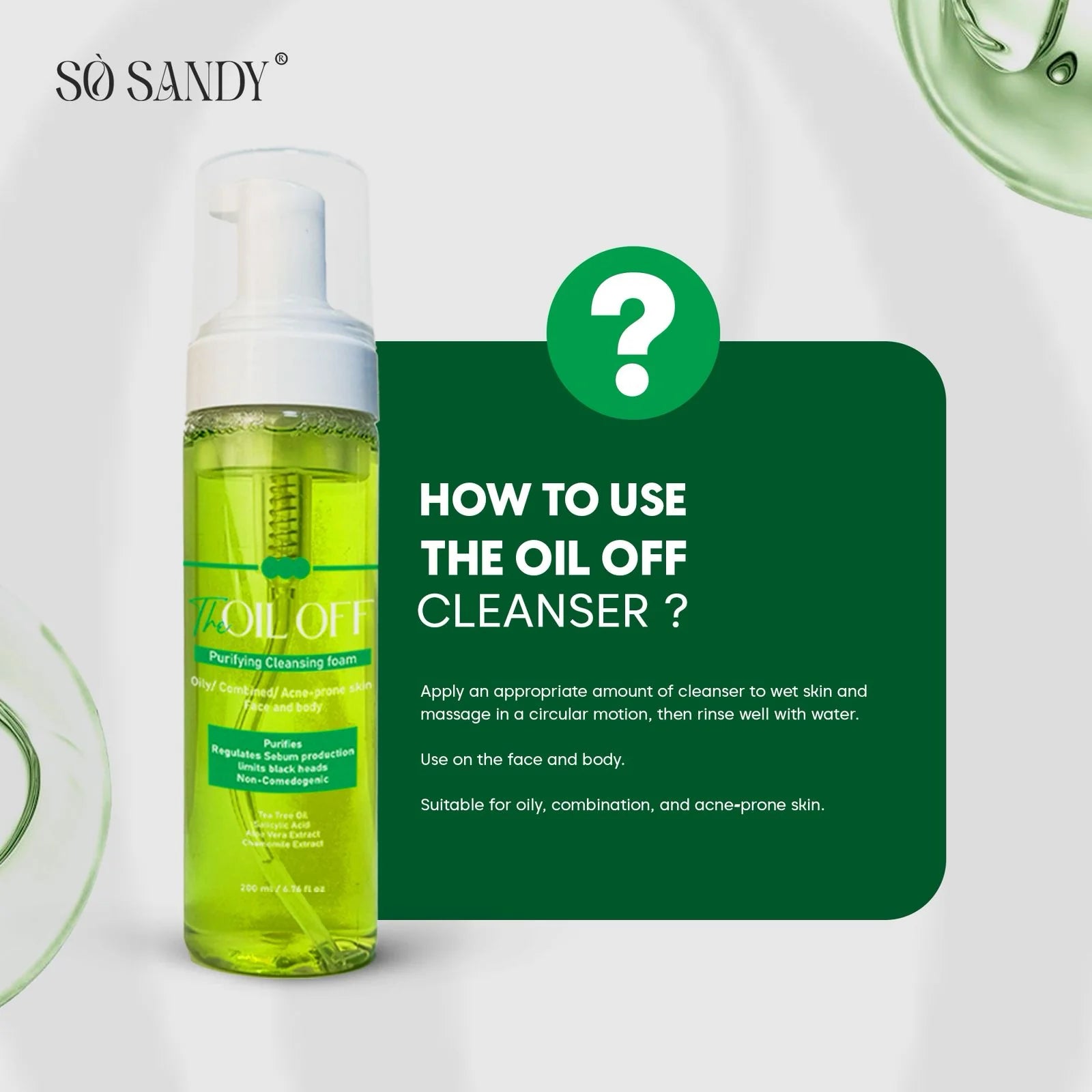 So Sandy THE OIL OFF PURIFING CLEANSING FOAM 200ML