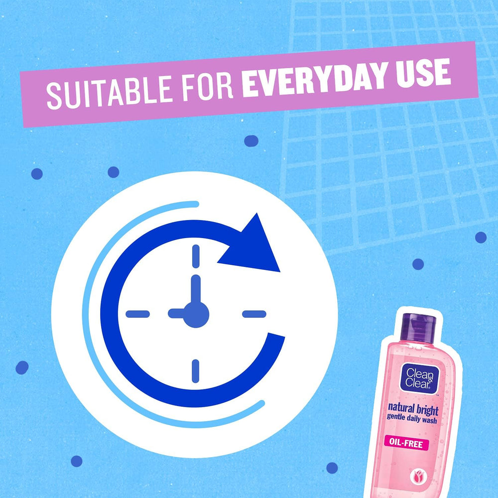 Clean and Clear natural bright gentle daily wash 50ml 10% discount