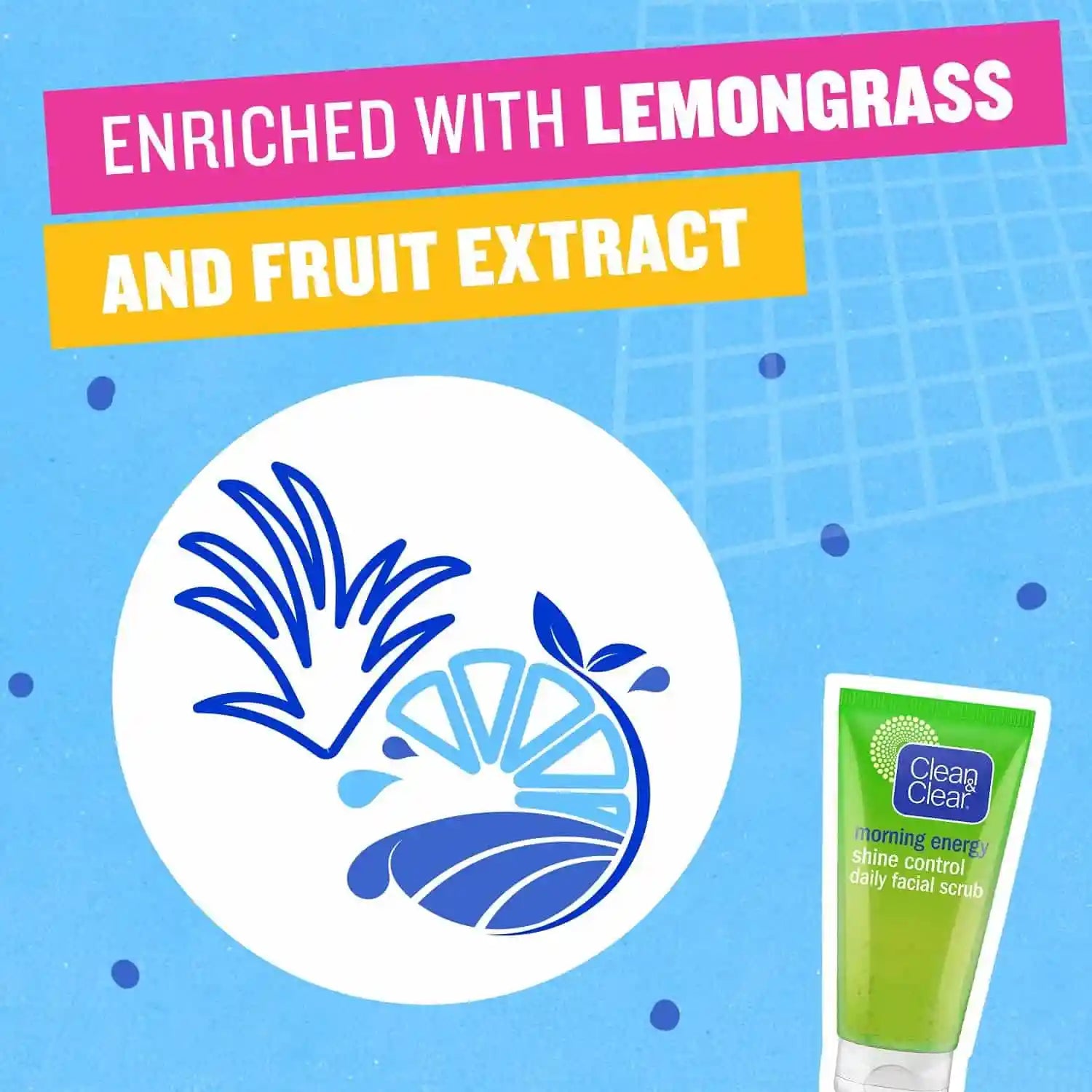 Clean and Clear morning energy daily shine control facial scrub 100ml