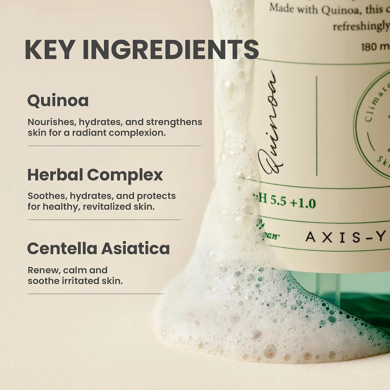 Axis-Y Quinoa One Step Balanced Gel Cleanser 180Ml