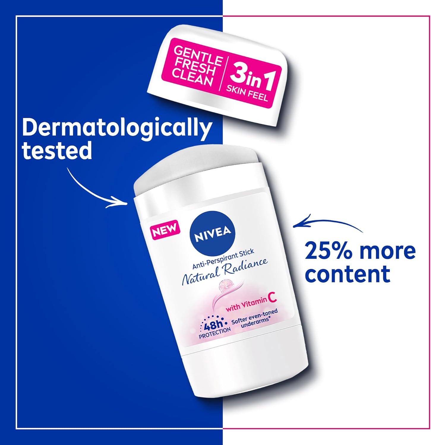 Nivea Natural Radiance Woman Anti-Perspirant Stick 50ml