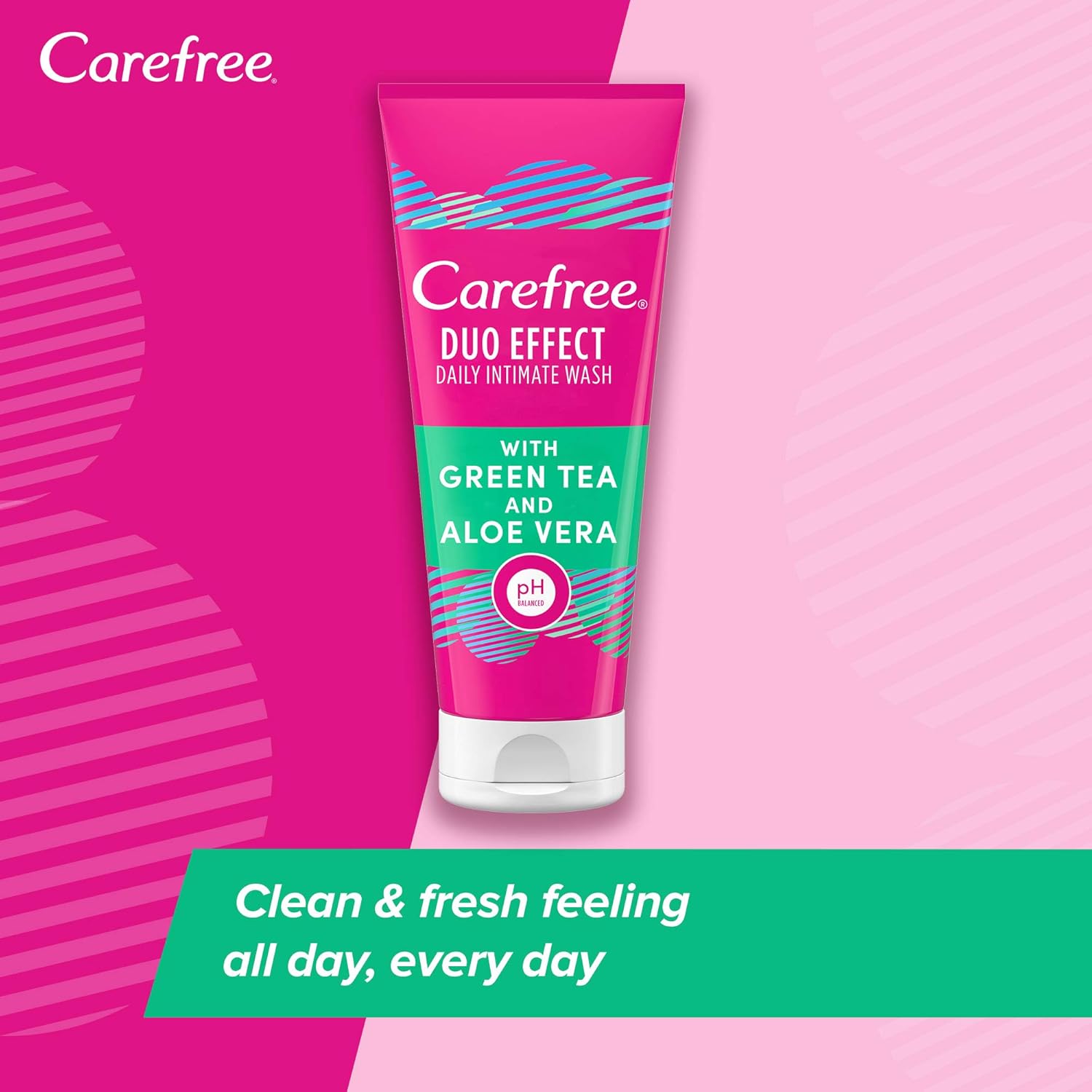 Carefree feminine wash with green tea and aloe vera 200 ml