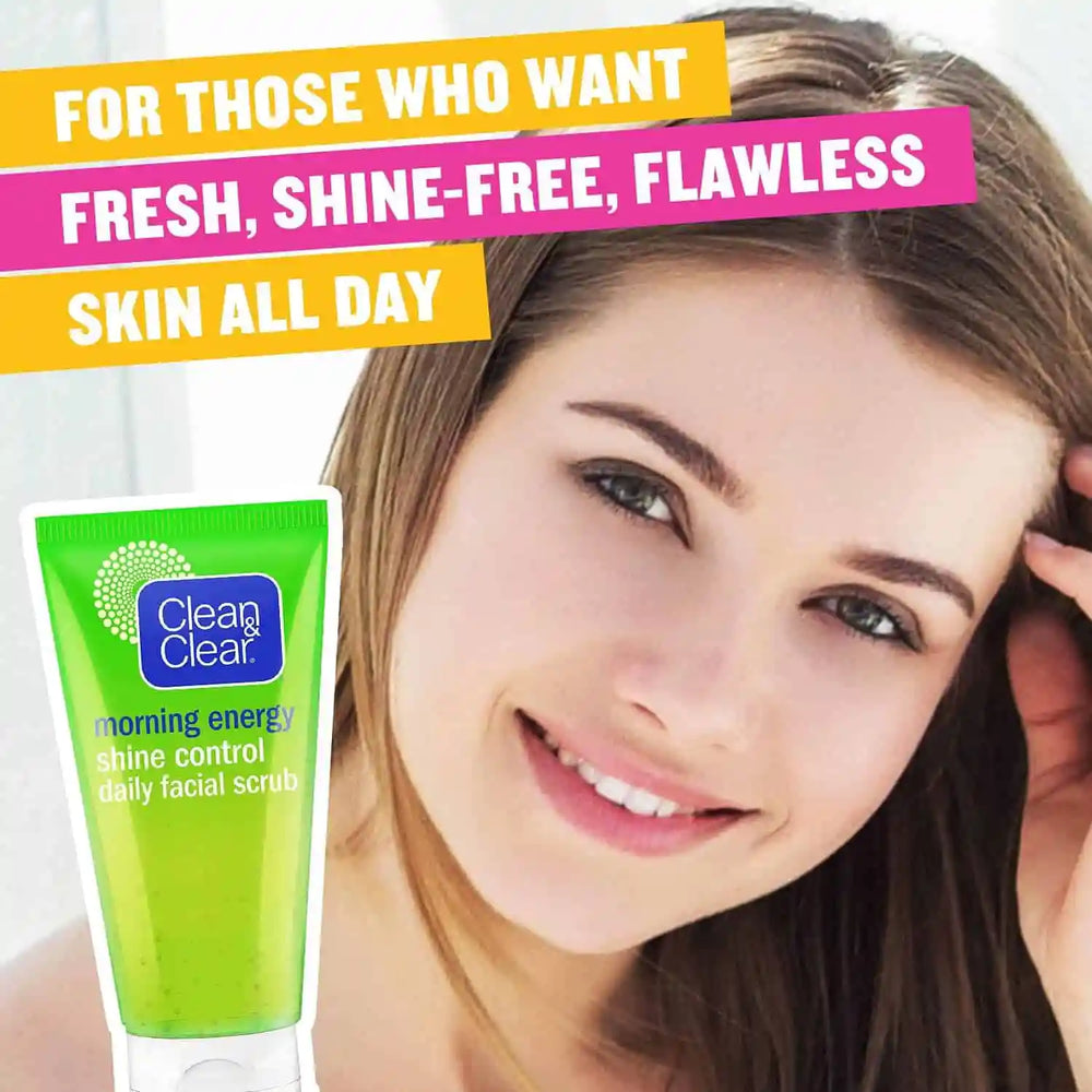 Clean and Clear morning energy daily shine control facial scrub 100ml