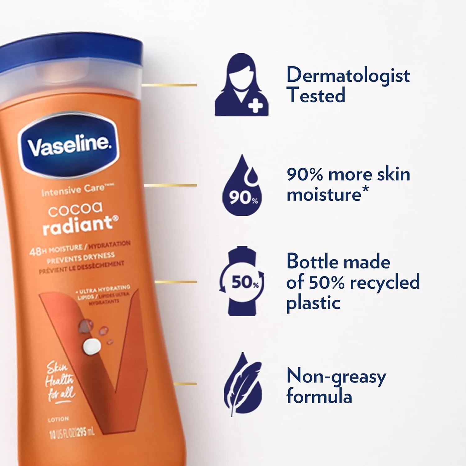 Vaseline Intensive Care Cocoa Glow Body Lotion with Pure Cocoa and Shea Butter 400 ml