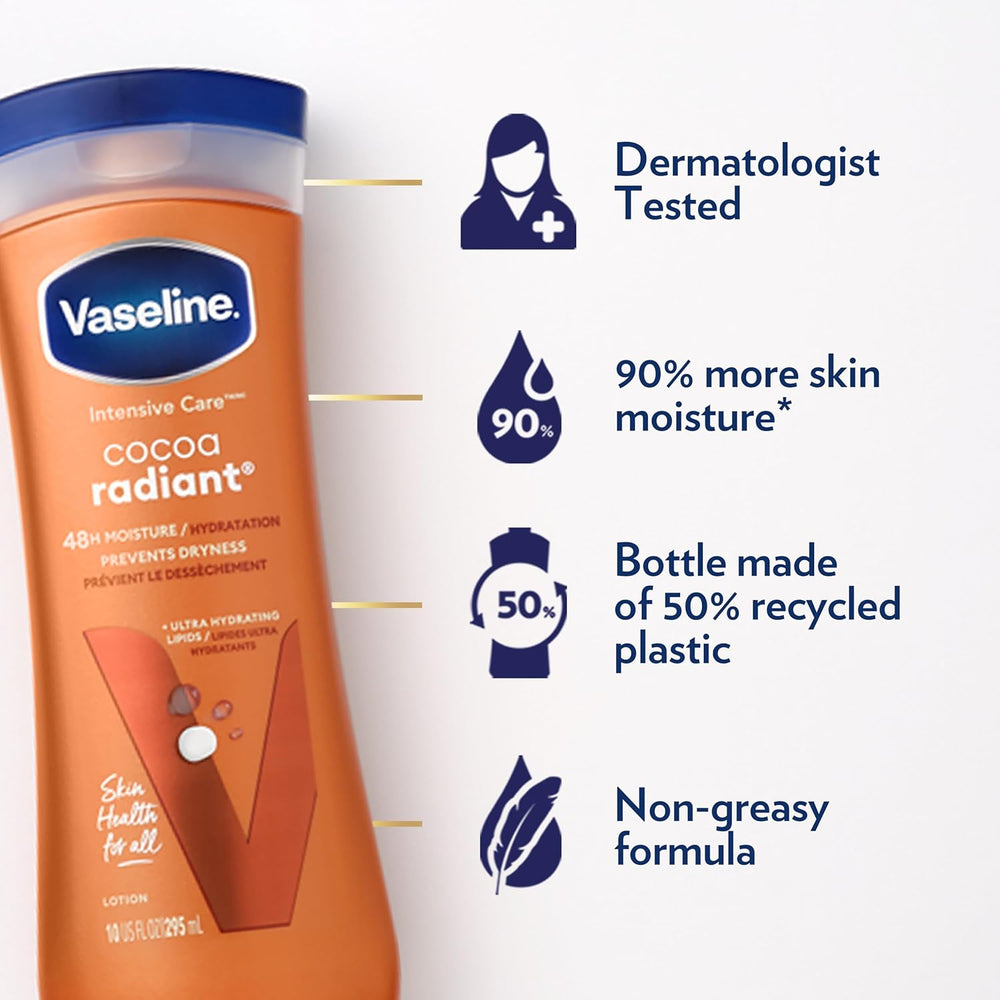 Vaseline Intensive Care Cocoa Glow Body Lotion with Pure Cocoa and Shea Butter 400 ml