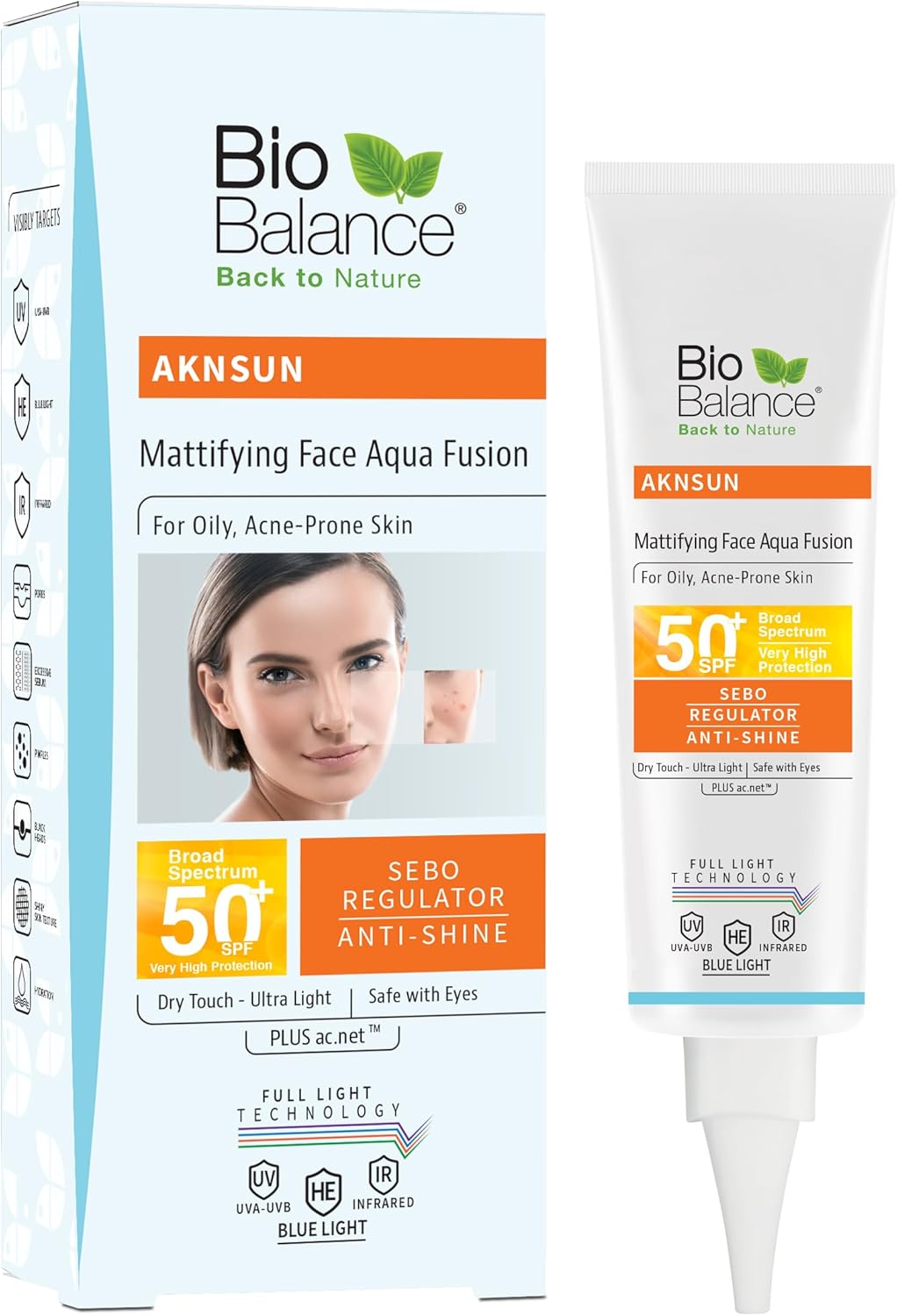 Bio Balance Aknsun Mattifying Aqua Fusion SPF 50 Dry Touch – 40 ml