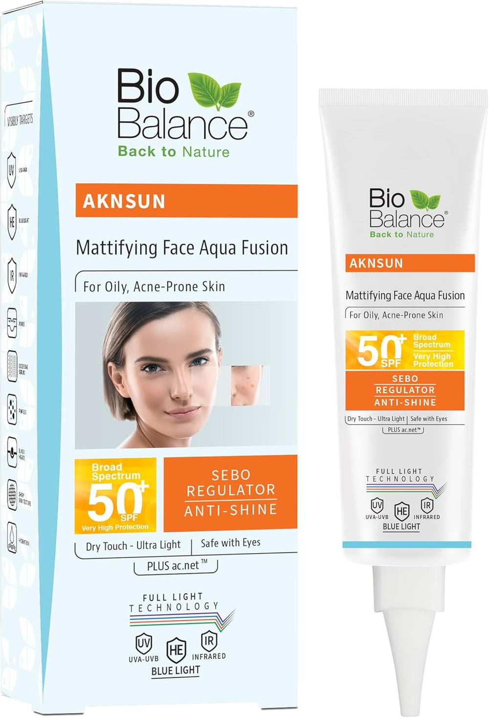 Bio Balance Aknsun Mattifying Aqua Fusion SPF 50 Dry Touch – 40 ml