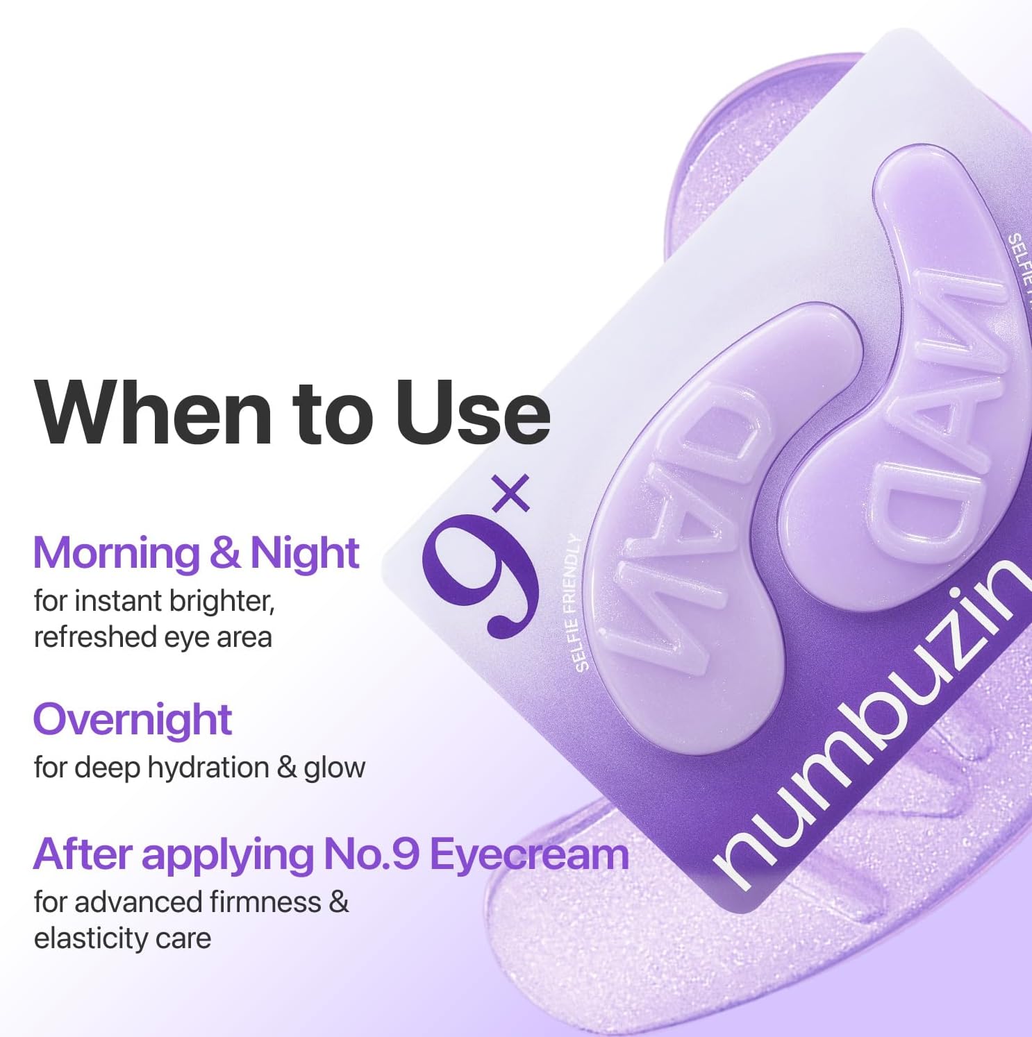 Numbuzin NMN Collagen Under Eye Patches with 50 Peptides