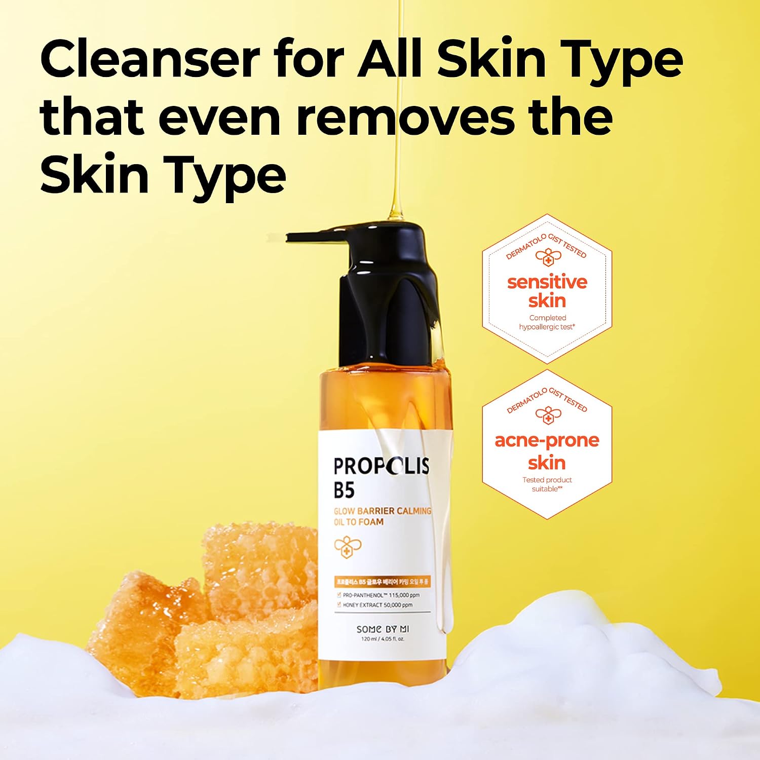 Some By Mi Propolis B5 Glow Barrier Calming Oil to Foam