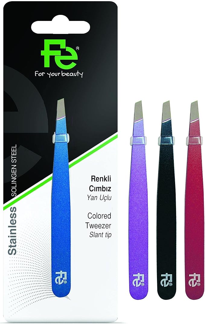 Fe color tweezers slant tip 032