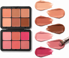 Might Cinema Palette Blusher & Contour 2x1 Creamy And Powder 12 Color