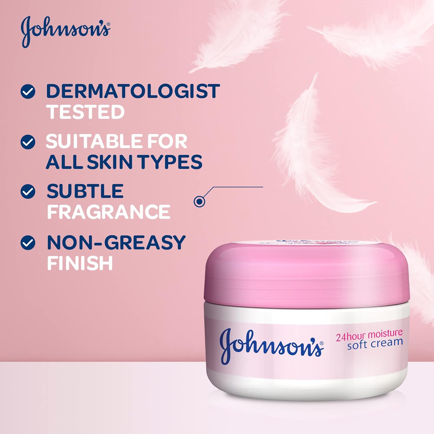 Johnsons Body Cream 24 Hour Moisture Soft 300ml