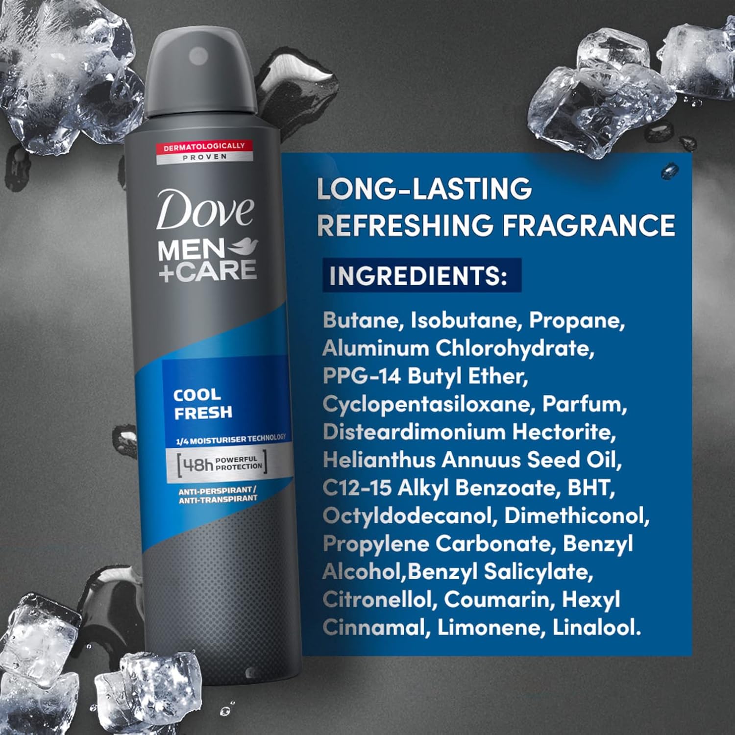 Dove Cool Fresh Mens Spray 250ml