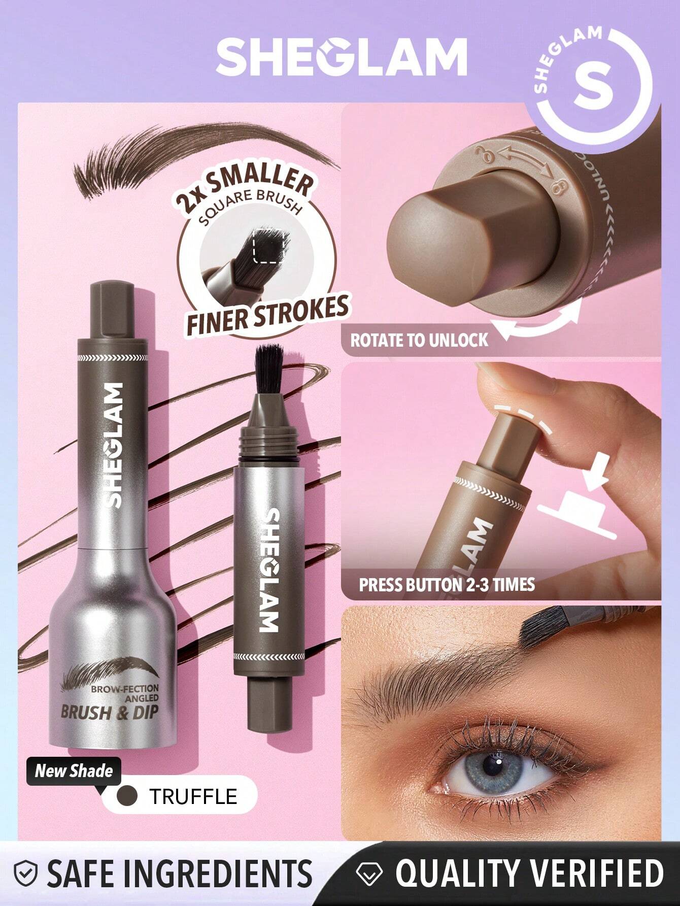 SHEGLAM Brow-Fection Angled Brush & Dip