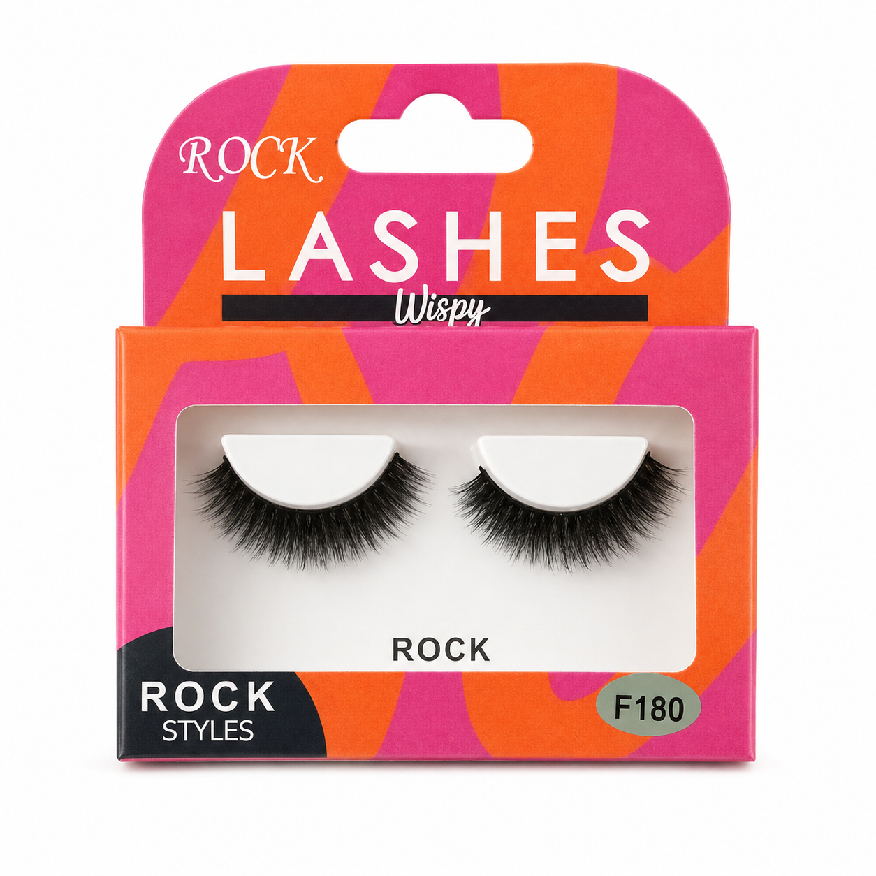 ROCK Wispy False Eyelashes F180 – Natural Fluttery Lash Look