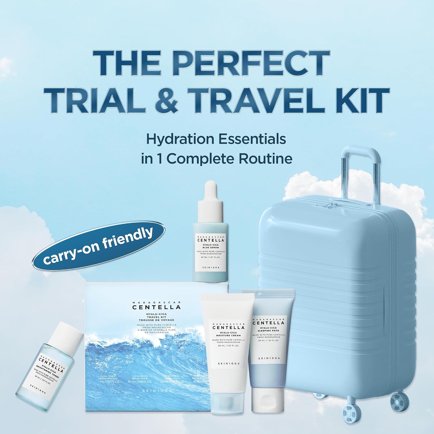 Skin1004 Madagascar Centella Hyalu cica Travel Kit