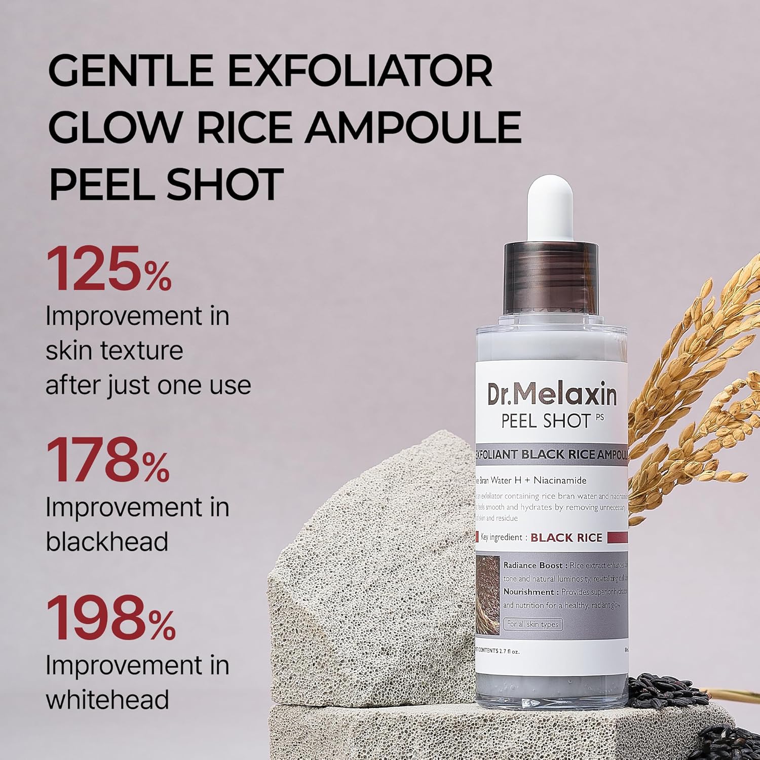 Dr.Melaxin Peel Shot Exfoliant Black Rice Ampoule 80ml