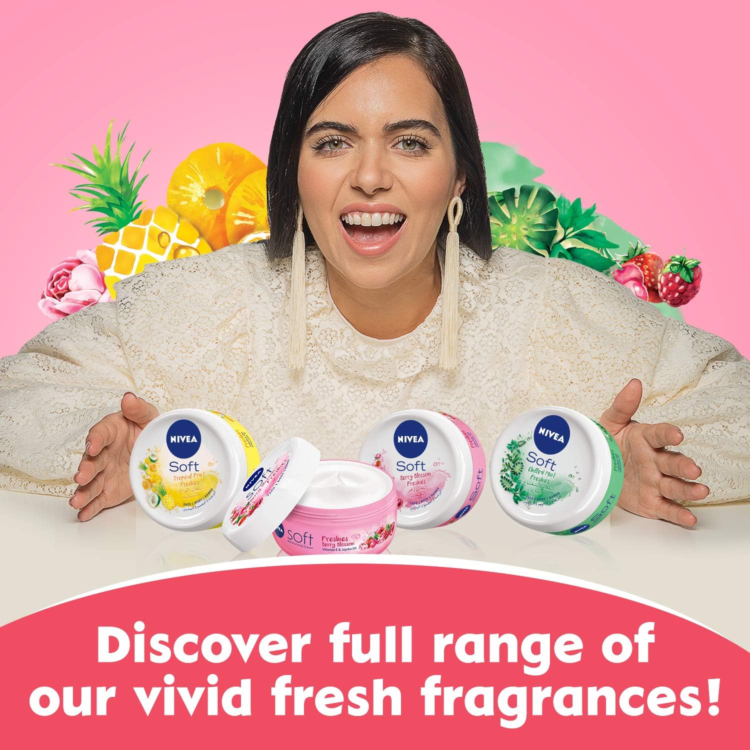 Nivea Soft Freshies Cream Berry Blossom Jar 100ml