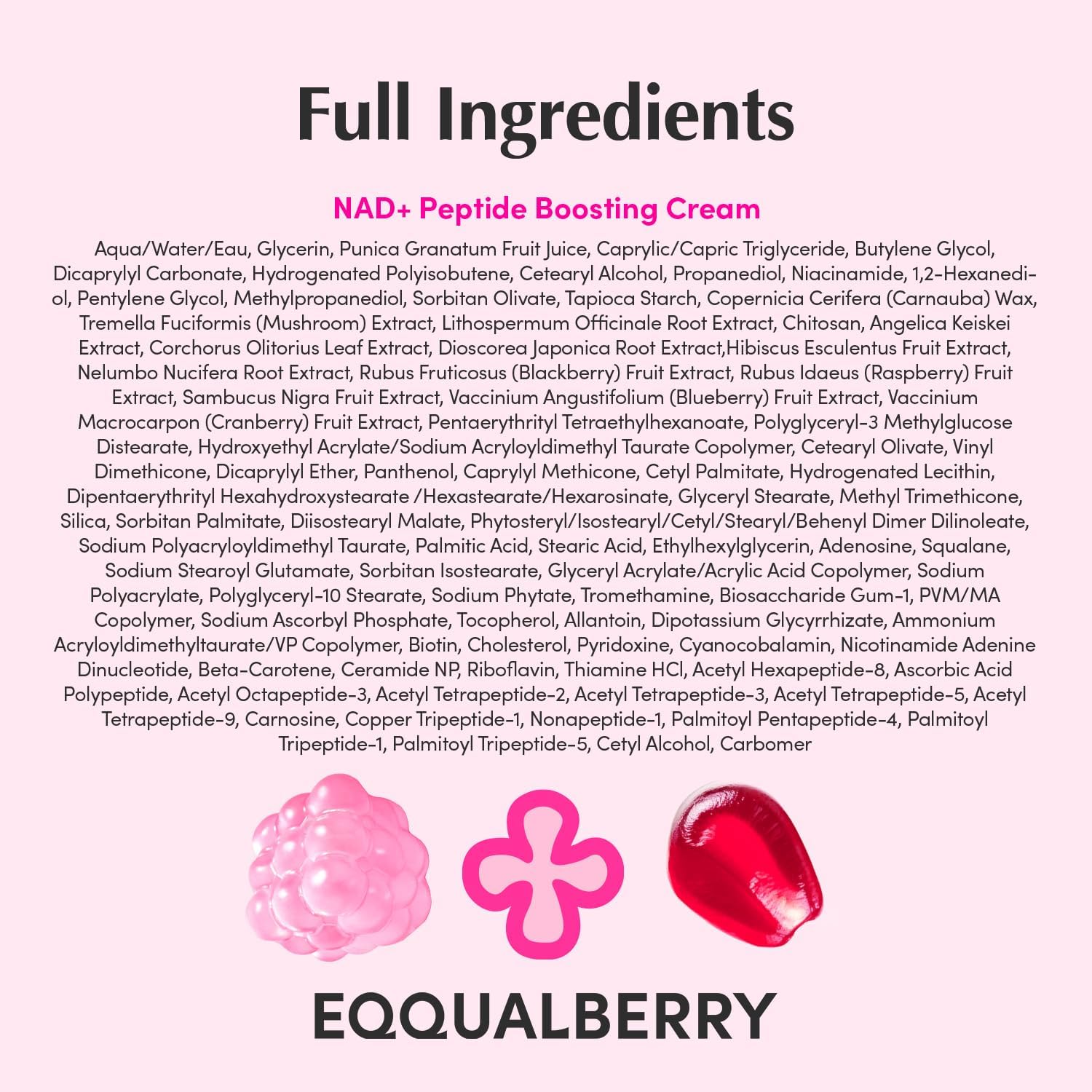 Eqqual Berry Lush Brush NAD+ Peptide Boosting Cream 50ml