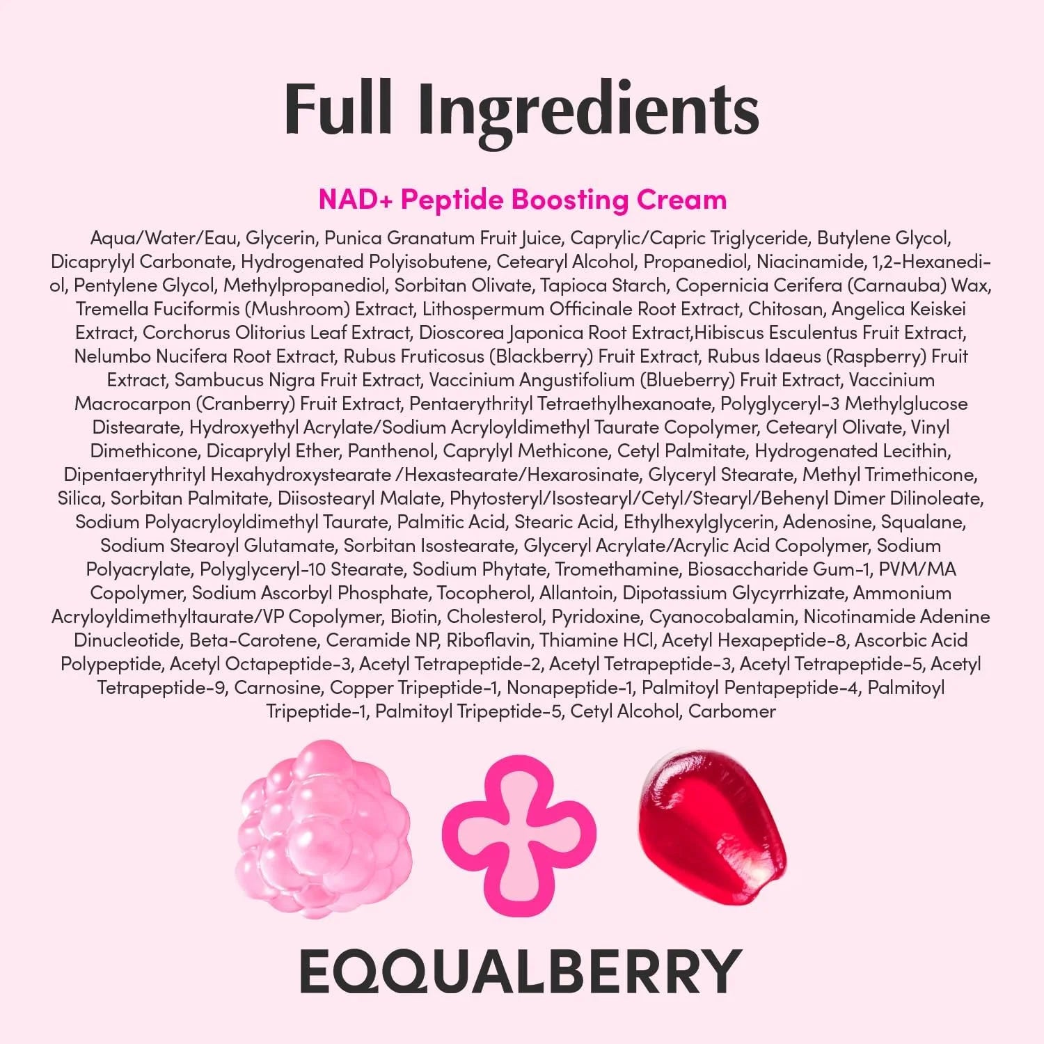 Eqqual Berry Lush Brush NAD+ Peptide Boosting Cream 50ml