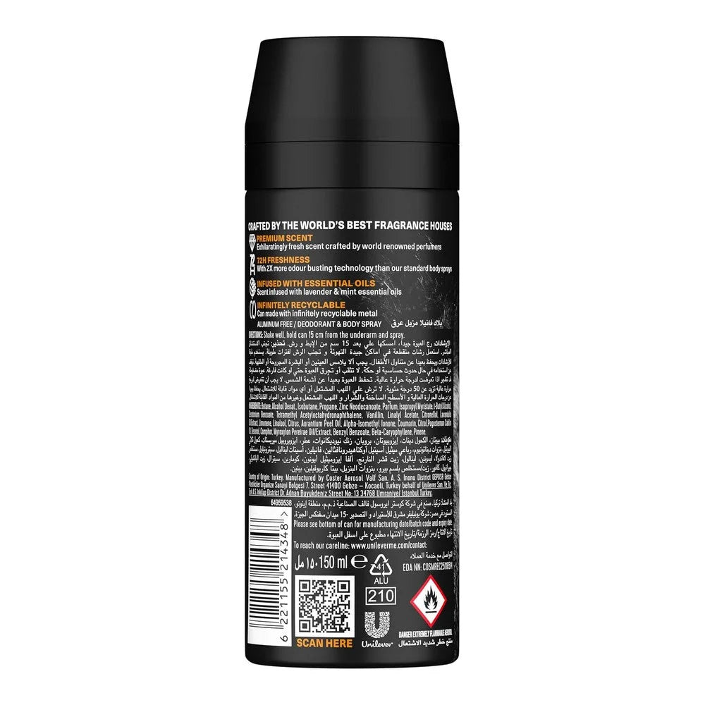 Axe Men Black Vanilla Deodorant Body Spray 150ml