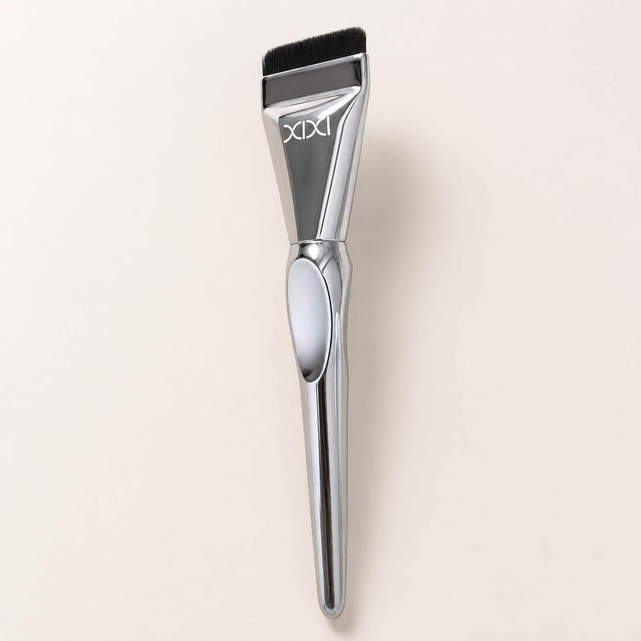 Professional Angled Makeup Brush – Silver