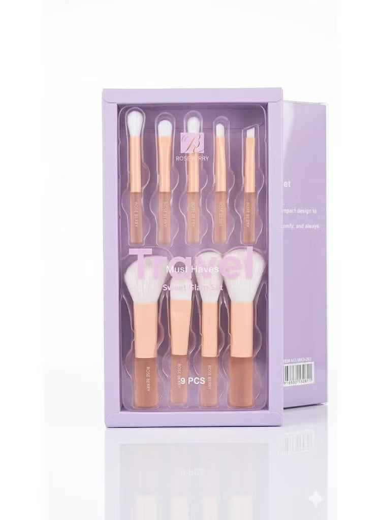 Rose Berry Travel Must Have Sweet Glam Set – 9 pcs