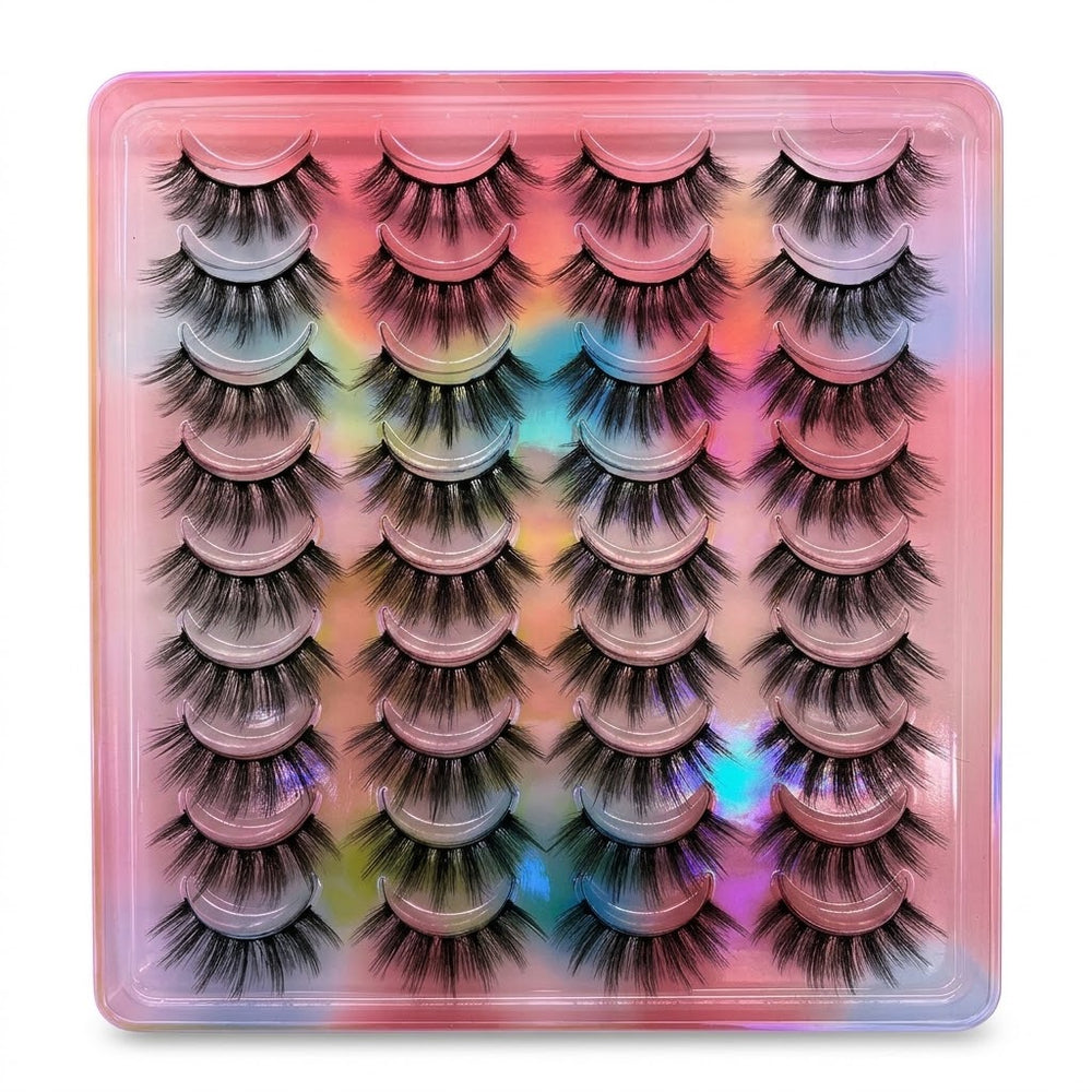 Shein Eyelashes 20 Pairs Natural Looking Curled Faux Mink Strip