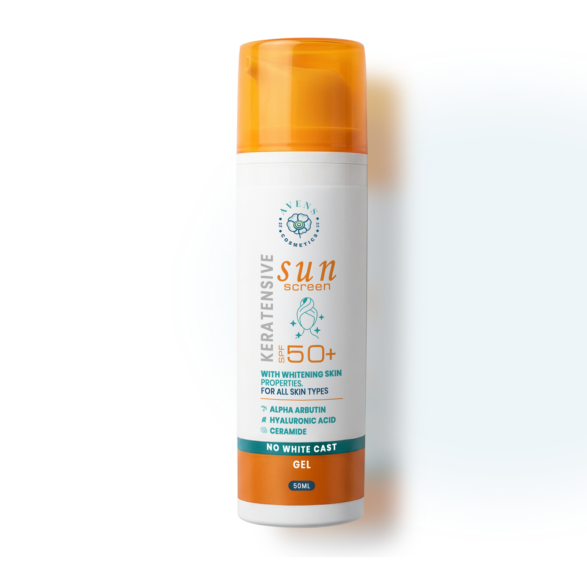 Avens Keratensive Sunscreen SPF50 Alpha Arbutin واقي شمس