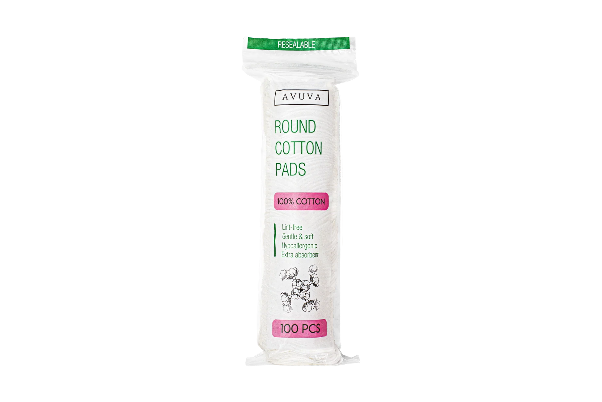 Avuva Round Cotton Pads 100 Piece