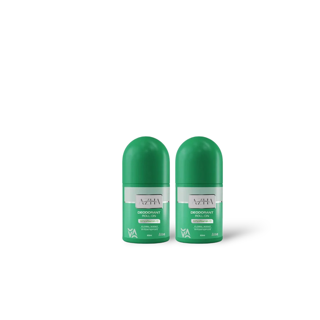 Azha Deodorant Roll On 10% VitaminC Floral Scent 60ml 1+1