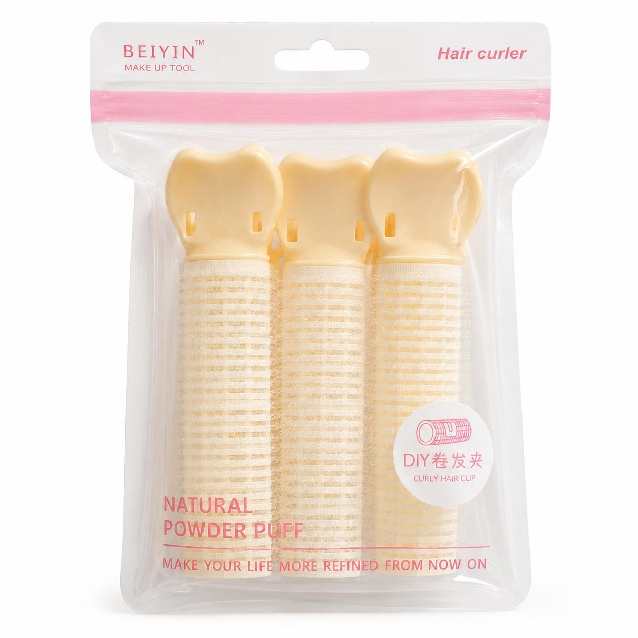 BEIYIN 3 Pcs Volumizing Hair Roller Clips