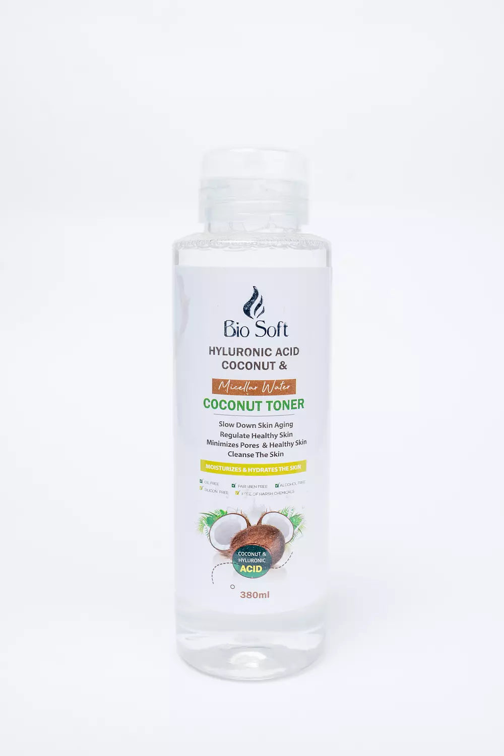 BIO SOFT MICELLAR WATER 380ML HYALURONIC and COCONUT