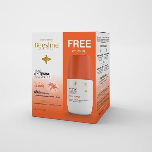 Beesline Deodorant Roll On Whitening pacific islands 50ml (1+1)
