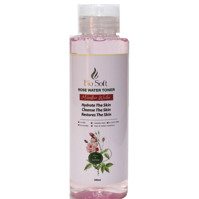 Bio Soft Rose Water Toner Micellar Water 380 ML