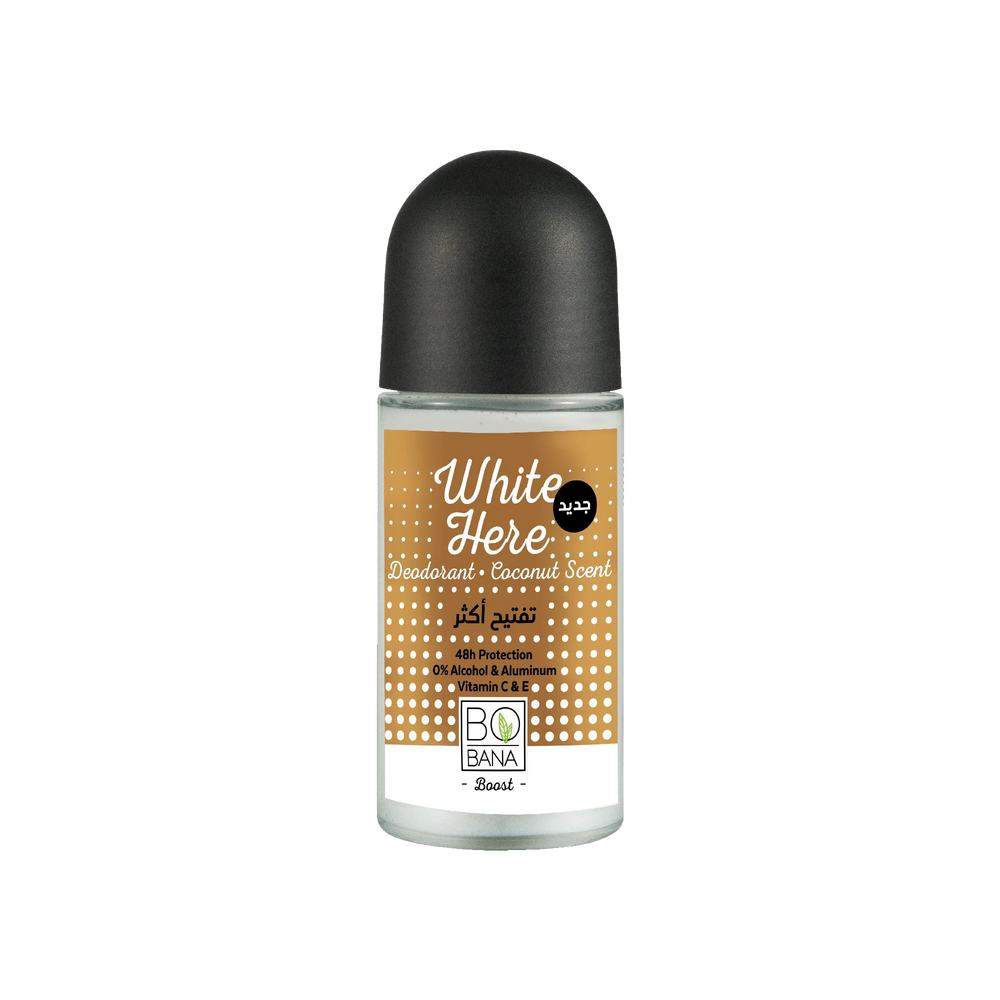 Bobana White HereDeodorant With Coconut Scent 50ML