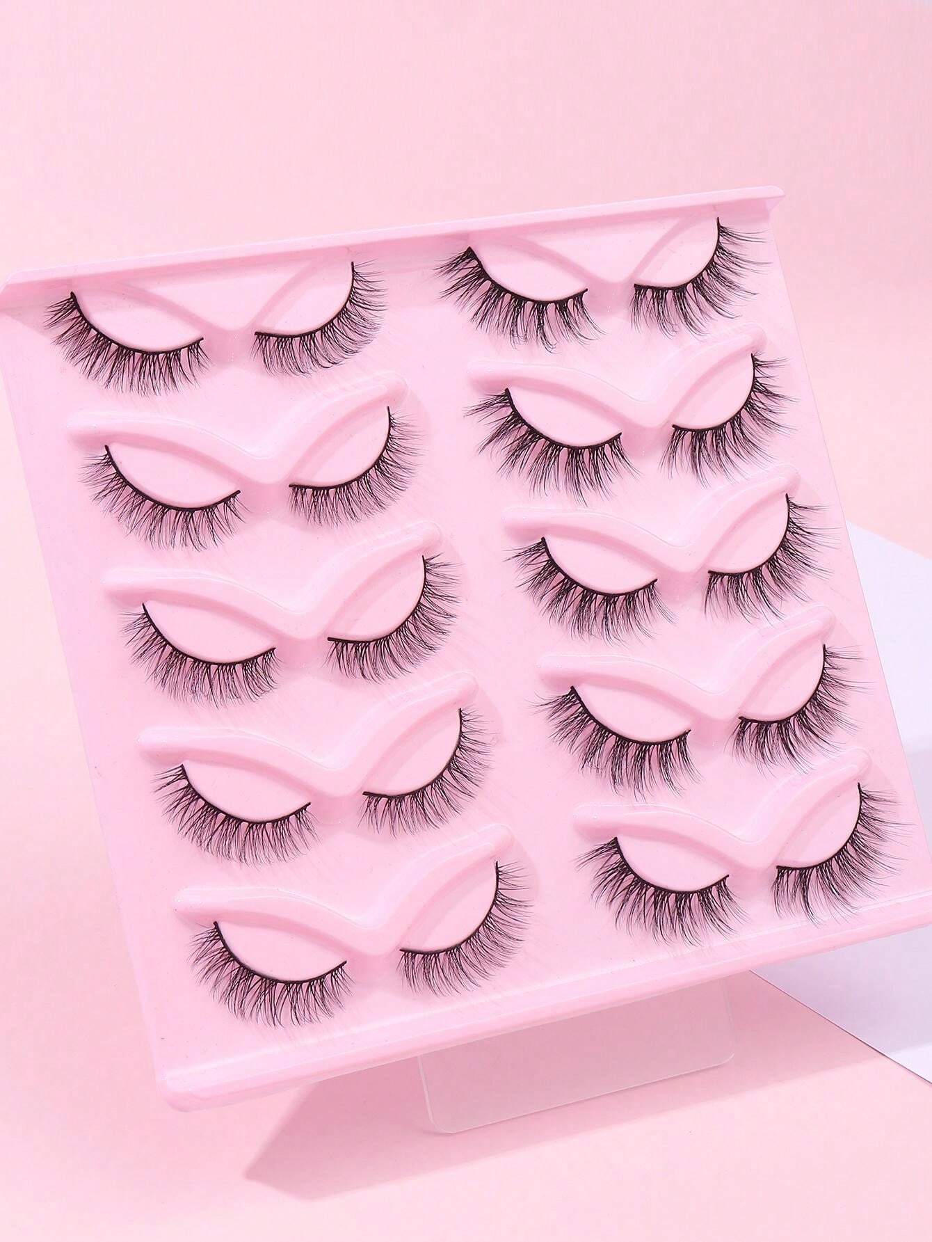 Shein 10 Pairs Of Mixed Cat Eye Eyelashes