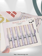 MAGIC CASA 6pcs Panda Lip Glaze Matte Velvety Long-lasting Lipstick