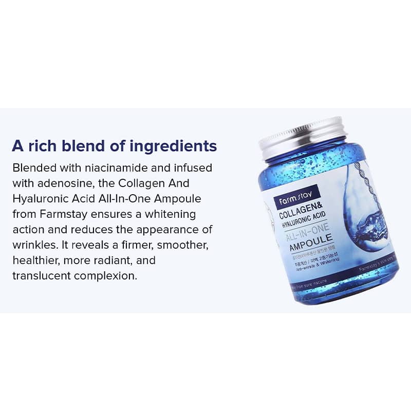 FARM STAY Collagen and Hyaluronic Acid All In One Ampoule 250ML