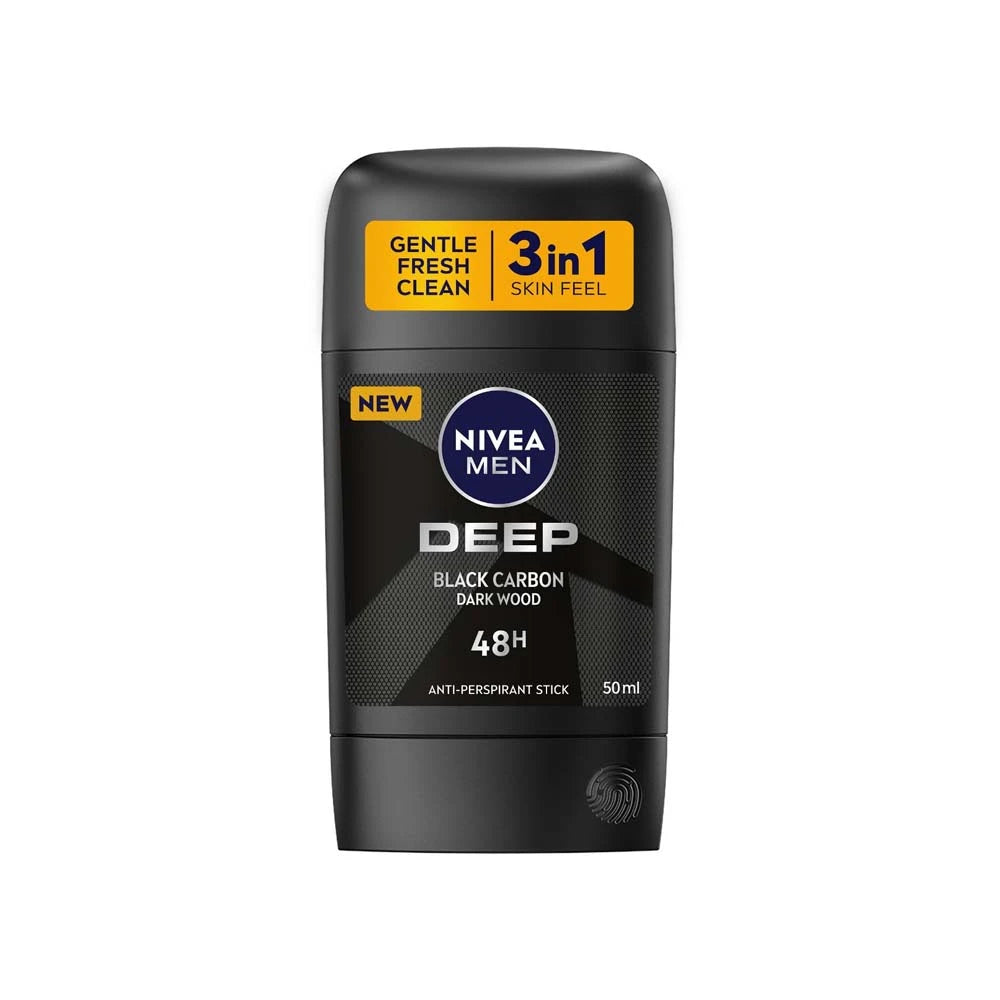 Nivea Men Deep Black Carbon Anti-Perspirant Stick 50ml