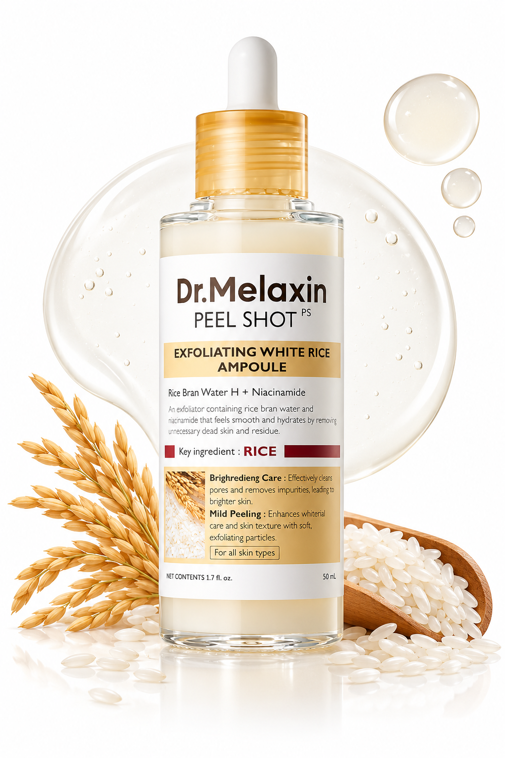 Dr. Melaxin Peel Shot Exfoliating White Rice Ampoule 80ml